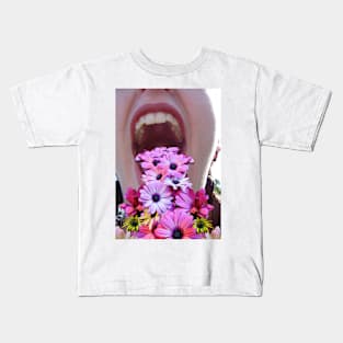 Vomiting Flowers Kids T-Shirt